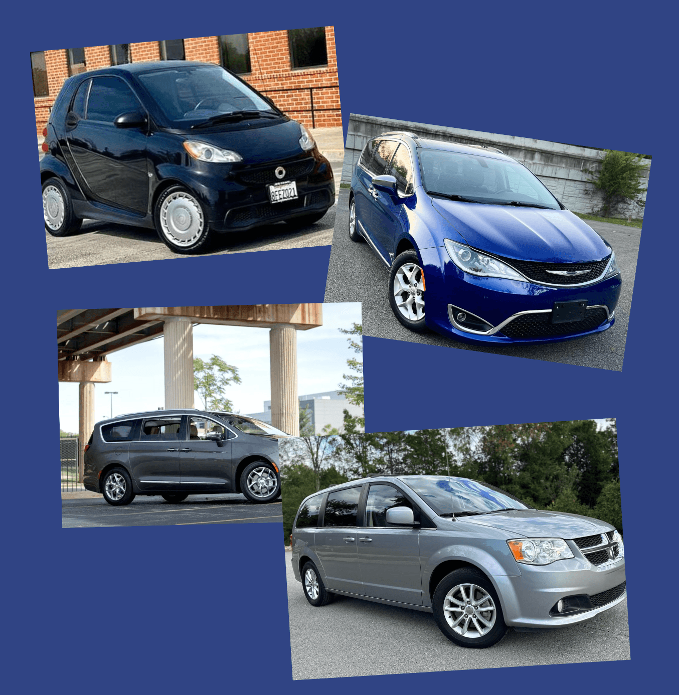 smart car dodge caravan chrysler pacifica vans for rent